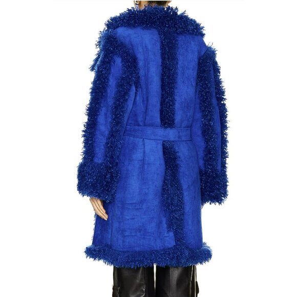Ow Collection $550 Revolve Aspen Mountain Blue Coat Sz Small NWT Jacket - Picture 3 of 12